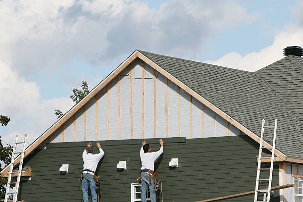 Professional Emergency Siding Repair technician working in Trappe, PA